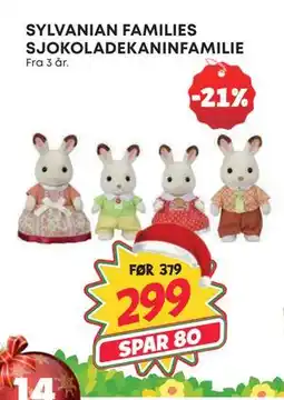 Extra Leker SYLVANIAN FAMILIES SJOKOLADEKANINFAMILIE, NOK 299 tilbud