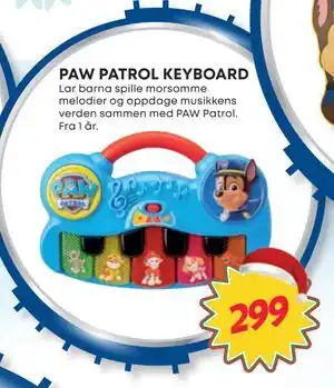Extra Leker PAW PATROL KEYBOARD, NOK 299 tilbud
