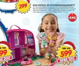 Extra Leker PAW PATROL SKYE’S REDNINGSLEKESETT, NOK 599 tilbud