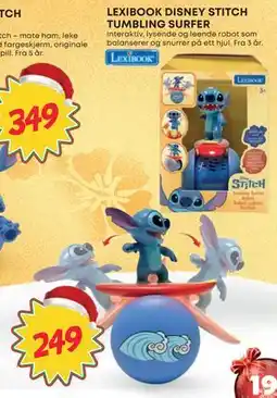 Extra Leker LEXIBOOK DISNEY STITCH TUMBLING SURFER, NOK 249 tilbud