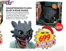 Extra Leker DRAGETRENEREN FILMEN BLAST & ROAR MASKE, NOK 699 tilbud