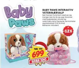 Extra Leker BABY PAWS INTERAKTIV VETERINÆRVALP, NOK 699 tilbud
