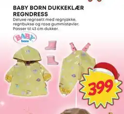 Extra Leker BABY BORN DUKKEKLÆR REGNDRESS, NOK 399 tilbud