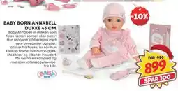 Extra Leker BABY BORN ANNABELL DUKKE 43 CM, NOK 899 tilbud