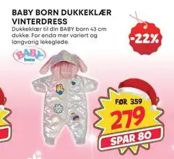 Extra Leker BABY BORN DUKKEKLÆR VINTERDRESS, NOK 279 tilbud