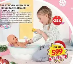 Extra Leker BABY BORN MUSIKALSK SKUMBADEKAR MED LYD OG LYS, NOK 599 tilbud