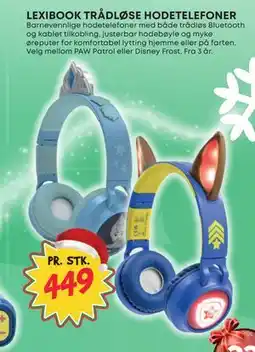 Extra Leker LEXIBOOK TRÅDLØSE HODETELEFONER, NOK 449 tilbud