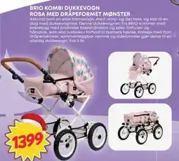 Extra Leker BRIO KOMBI DUKKEVOGN ROSA MED DRÅPEFORMET MØNSTER, NOK 1399 tilbud