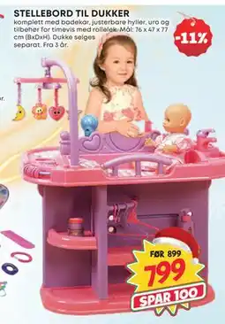Extra Leker STELLEBORD TIL DUKKER, NOK 799 tilbud