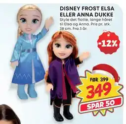 Extra Leker DISNEY FROST ELSA ELLER ANNA DUKKE, NOK 349 tilbud