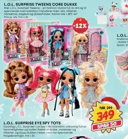 Extra Leker L.O.L. SURPRISE TWEENS CORE DUKKE, NOK 349 tilbud