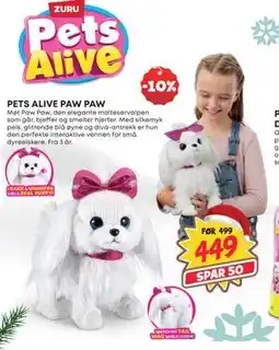 Extra Leker PETS ALIVE PAW PAW, NOK 449 tilbud