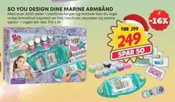 Extra Leker SO YOU DESIGN DINE MARINE ARMBÅND, NOK 249 tilbud