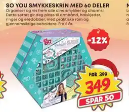Extra Leker SO YOU SMYKKESKRIN MED 60 DELER, NOK 349 tilbud