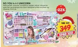 Extra Leker SO YOU 4-I-1 UNICORN, NOK 349 tilbud