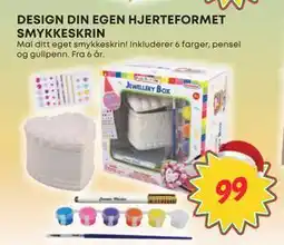 Extra Leker DESIGN DIN EGEN HJERTEFORMET SMYKKESKRIN, NOK 99 tilbud