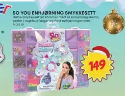 Extra Leker SO YOU ENHJØRNING SMYKKESETT, NOK 149 tilbud