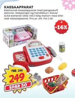 Extra Leker KASSAAPPARAT, NOK 249 tilbud