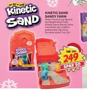 Extra Leker KINETIC SAND SANDY FARM, NOK 249 tilbud