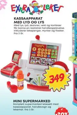 Extra Leker KASSAAPPARAT MED LYD OG LYS, NOK 349 tilbud