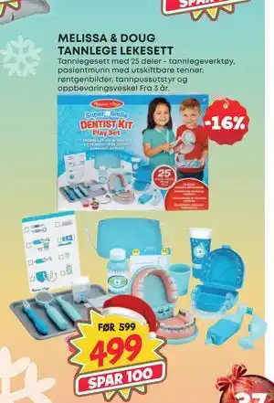 Extra Leker MELISSA & DOUG TANNLEGE LEKESETT, NOK 499 tilbud