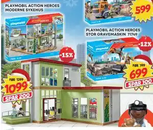 Extra Leker PLAYMOBIL ACTION HEROES MODERNE SYKEHUS, NOK 1099 tilbud