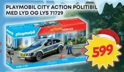 Extra Leker PLAYMOBIL CITY ACTION POLITIBIL MED LYD OG LYS 71729, NOK 599 tilbud