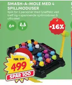Extra Leker SMASH-A-MOLE MED 4 SPILLMODUSER, NOK 499 tilbud
