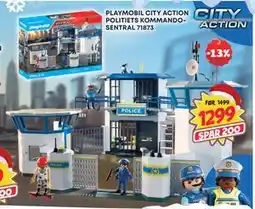 Extra Leker PLAYMOBIL CITY ACTION POLITIETS KOMMANDOSENTRAL 71873, NOK 1299 tilbud