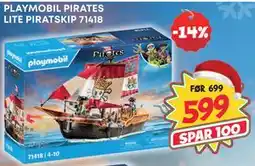 Extra Leker PLAYMOBIL PIRATES LITE PIRATSKIP 71418, NOK 599 tilbud