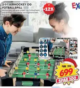 Extra Leker 2-I-1 AIRHOCKEY OG FOTBALLSPILL, NOK 699 tilbud