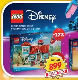 Extra Leker LEGO DISNEY 43268 Strandhuset til Lilo og Stitch, NOK 899 tilbud