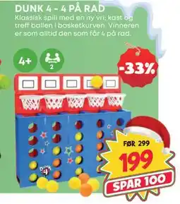 Extra Leker DUNK 4 - 4 PÅ RAD, NOK 199 tilbud