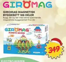 Extra Leker GIROMAG MAGNETISK BYGGESETT 188 DELER, NOK 349 tilbud