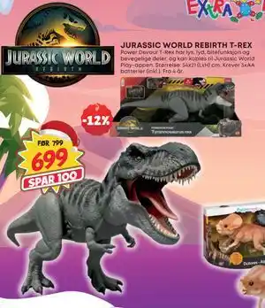 Extra Leker JURASSIC WORLD REBIRTH T-REX, NOK 699 tilbud