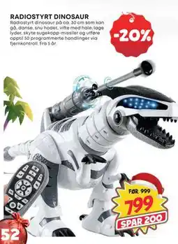 Extra Leker RADIOSTYRT DINOSAUR, NOK 799 tilbud