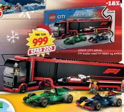 Extra Leker LEGO CITY 60445 F1 -trailer med F1 RB20 og AMR24, NOK 999 tilbud