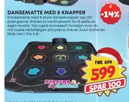 Extra Leker DANSEMATTE MED 8 KNAPPER, NOK 599 tilbud