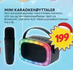Extra Leker MINI KARAOKEHØYTTALER, NOK 199 tilbud