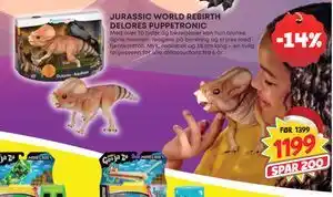 Extra Leker JURASSIC WORLD REBIRTH DELORES PUPPETRONIC, NOK 1199 tilbud