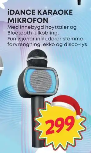 Extra Leker iDANCE KARAOKE MIKROFON, NOK 299 tilbud