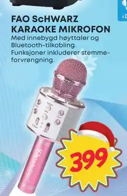 Extra Leker FAO ScHWARZ KARAOKE MIKROFON, NOK 399 tilbud
