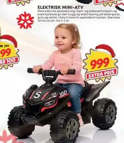 Extra Leker ELEKTRISK MINI-ATV, NOK 999 tilbud