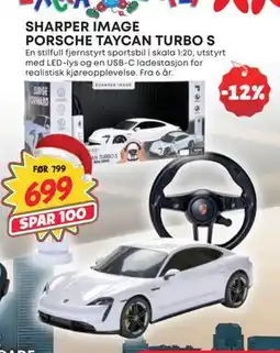 Extra Leker SHARPER IMAGE PORSCHE TAYCAN TURBO S, NOK 699 tilbud