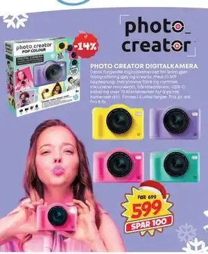 Extra Leker PHOTO CREATOR DIGITALKAMERA, NOK 599 tilbud