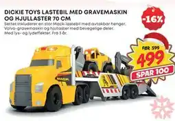 Extra Leker DICKIE TOYS LASTEBIL MED GRAVEMASKIN OG HJULLASTER 70 CM, NOK 499 tilbud