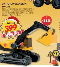 Extra Leker CAT GRAVEMASKIN 30 CM, NOK 399 tilbud