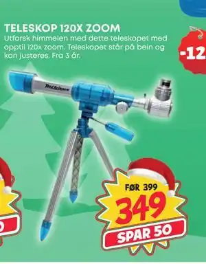 Extra Leker TELESKOP 120X ZOOM, NOK 349 tilbud