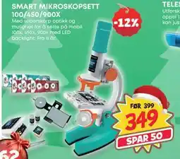 Extra Leker SMART MIKROSKOPSETT 100/450/900X, NOK 349 tilbud