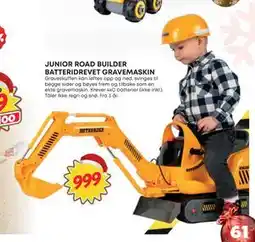 Extra Leker JUNIOR ROAD BUILDER BATTERIDREVET GRAVEMASKIN, NOK 999 tilbud